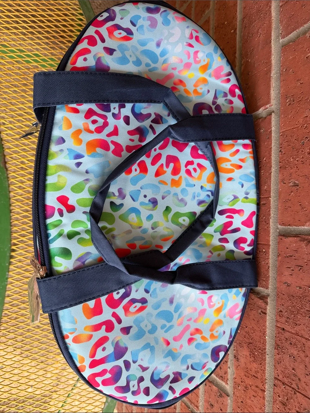 NWT NGIL Blue Tie Dye Leopard Insulated Cooler, ball park, pool, beach, camping
